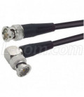 RG59B Coaxial Cable, BNC Male / 90º Male, 4.0 ft