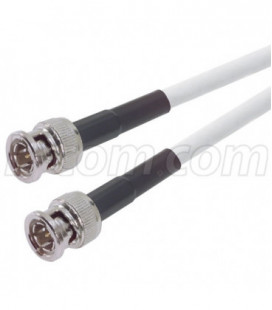 RG59 Plenum Coaxial Cable BNC Male/Male, 1.0 ft