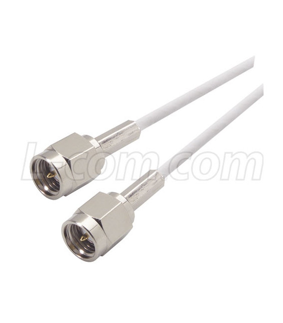RG188 Coaxial Cable, SMA Male / Male, 2.5 ft