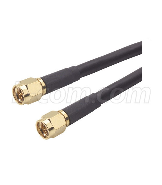 RG58C Coaxial Cable, SMA Male / Male, 1.5 ft