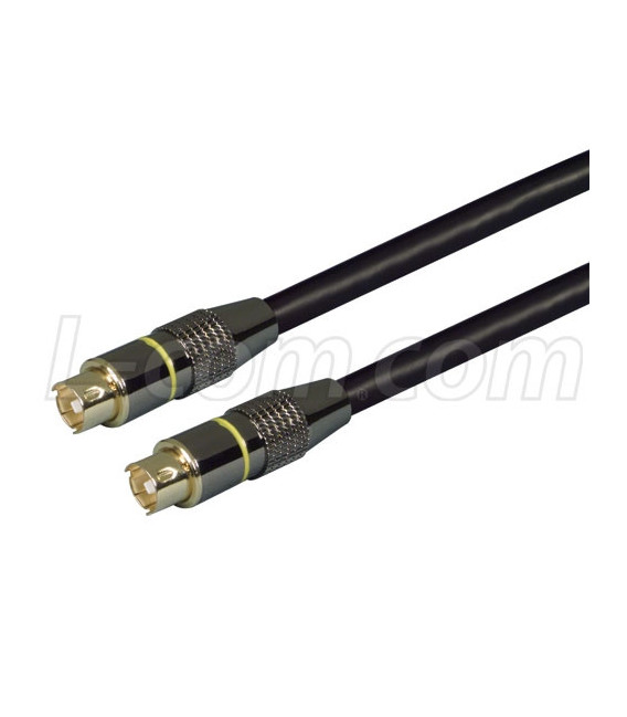 Assembled S-Video Cable, Male / Male, 3.0 ft