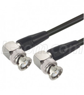 RG58C Coaxial Cable, BNC 90º Male / 90º Male, 5.0 ft
