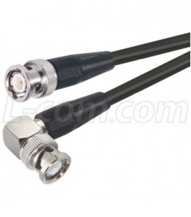 RG58C Coaxial Cable, BNC Male / 90º Male, 2.0 ft
