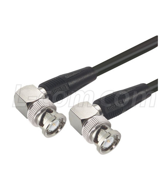 RG58C Coaxial Cable, BNC 90º Male / 90º Male, 15.0 ft