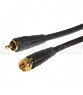 RG59A Coaxial Cable, RCA Male / F Male, 3.0 ft