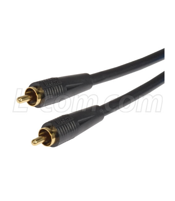 RG59A Coaxial Cable, RCA Male / Male, 1.0 ft