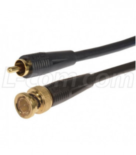 RG59A Coaxial Cable, RCA Male / BNC Male, 12.0 ft