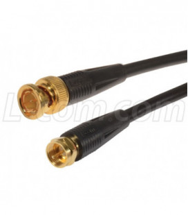 RG59A Coaxial Cable, BNC Male / F Male, 1.0 ft