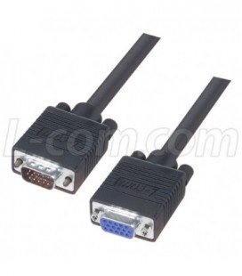 Standard Grade SVGA Cable, HD15 Male / Female, 5.0 ft