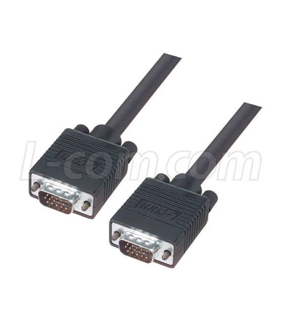 Standard Grade SVGA Cable, HD15 Male / Male, 25.0 ft