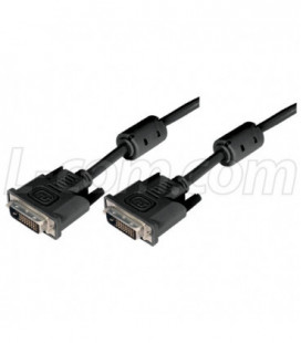 Deluxe DVI-D Dual Link DVI Cable, Male/Male w/Ferrite 1.0 ft