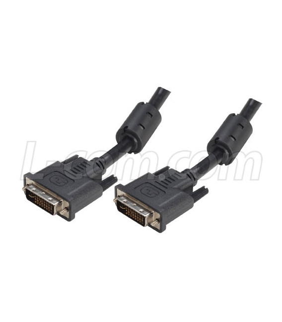 Deluxe DVI-I Dual Link DVI Cable Male / Male w/ Ferrites, 1.0ft