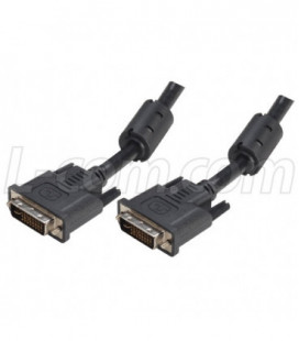 Deluxe DVI-I Dual Link DVI Cable Male / Male w/ Ferrites, 1.0ft