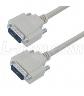 Deluxe Molded D-Sub Cable, HD26 M/M, 15.0 ft