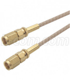 RG316 Coaxial Cable, SMC Plug / Plug, 1.5 ft
