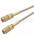 RG316 Coaxial Cable, SMC Plug / Plug, 1.5 ft