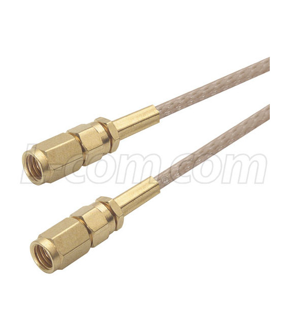 RG316 Coaxial Cable, SMC Plug / Plug, 1.0 ft