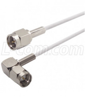 RG188 Coaxial Cable, SMA Male / 90º Male, 1.5 ft