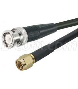 RG58C Coaxial Cable, SMA Male / BNC Male, 1.0 ft