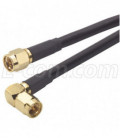 RG58C Coaxial Cable, SMA Male / 90º Male, 3.0 ft