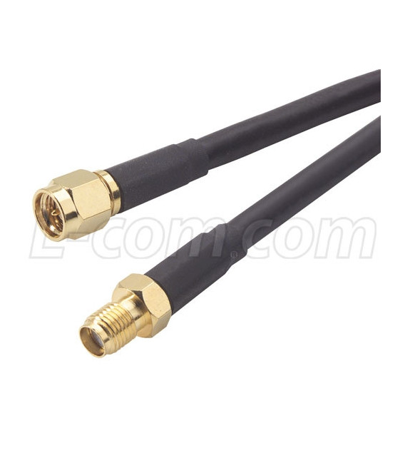 RG58C Coaxial Cable, SMA Male / Female, 1.0 ft