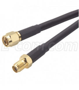 RG58C Coaxial Cable, SMA Male / Female, 1.0 ft