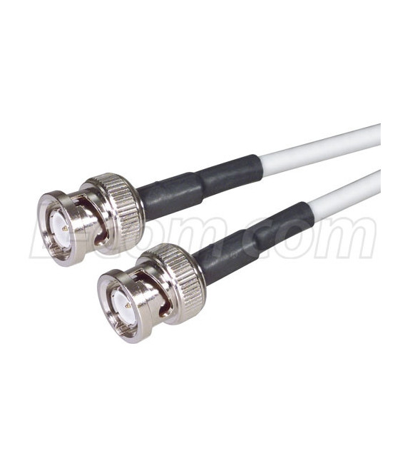 RG58 ThinNet Plenum Coaxial Cable, BNC Male / Male, 50.0 ft