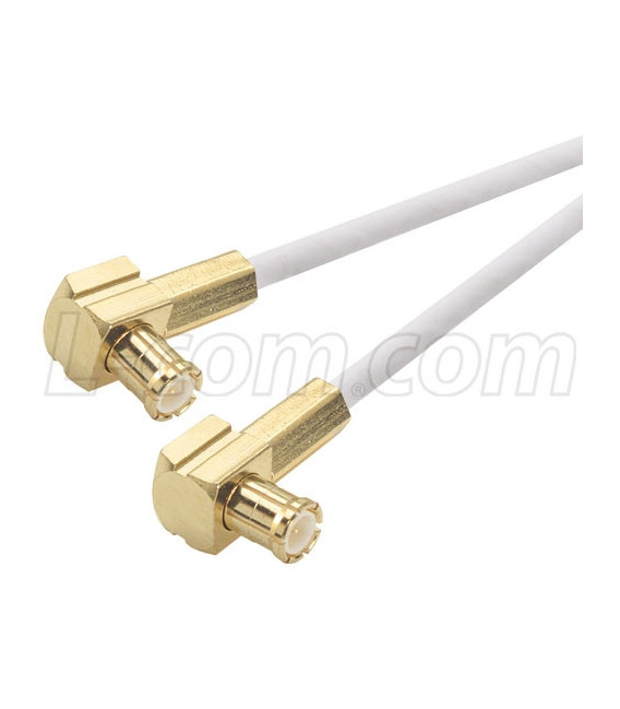 RG188 Coaxial Cable, MCX 90º Plug / 90º Plug, 5.0 ft