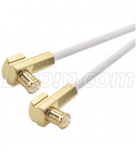 RG188 Coaxial Cable, MCX 90º Plug / 90º Plug, 3.0 ft