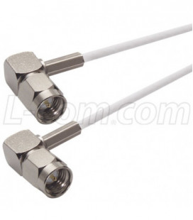 RG188 Coaxial Cable, SMA 90º Male / 90º Male, 7.5 ft