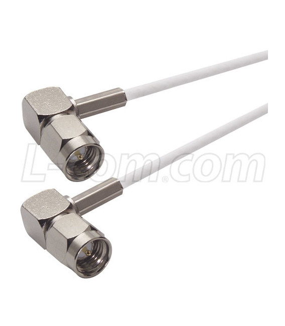 RG188 Coaxial Cable, SMA 90º Male / 90º Male, 2.5 ft