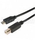 USB 2.0 Type C to B Straight Connection 2 Meter