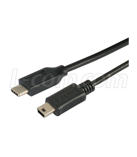 USB 2.0 Type C to Mini B Straight Connection 5 Meter