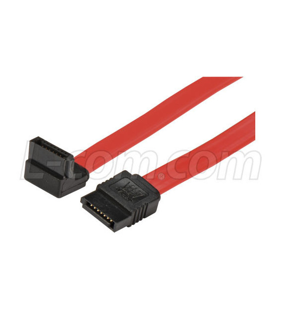 SATA Cable, Straight/Right Angle, 1.0m