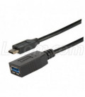 USB 3.0 Type C male to Type A female 3 ft