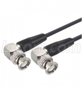 RG174 Coaxial Cable, BNC 90º Male / 90º Male, 7.5 ft
