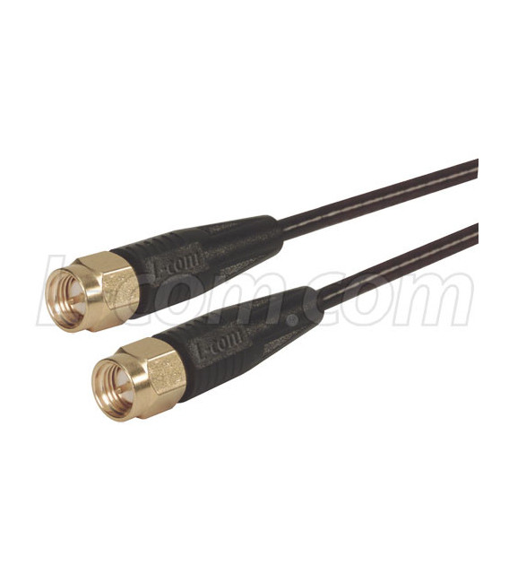 RG174 Coaxial Cable, SMA Male / Male, 1.5 ft