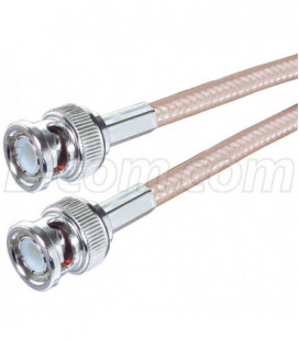 RG142B Coaxial Cable, BNC Male / Male, 2.5 ft