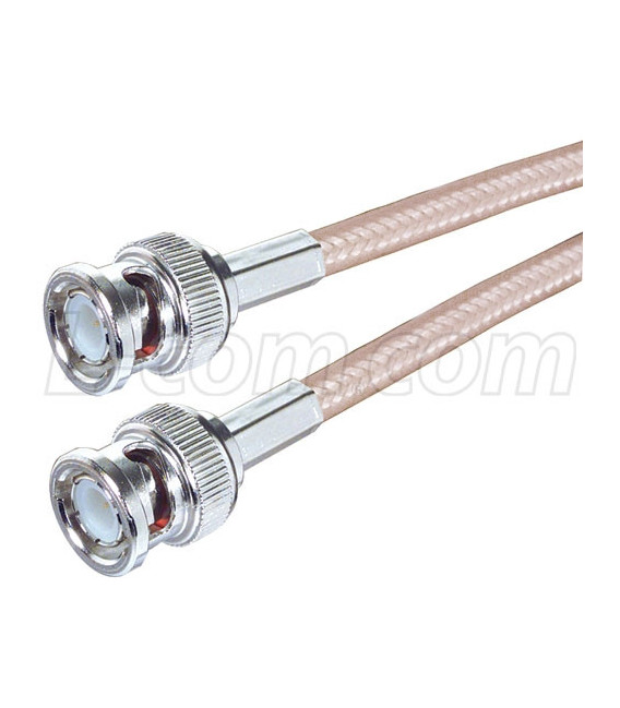 RG142B Coaxial Cable, BNC Male / Male, 2.0 ft