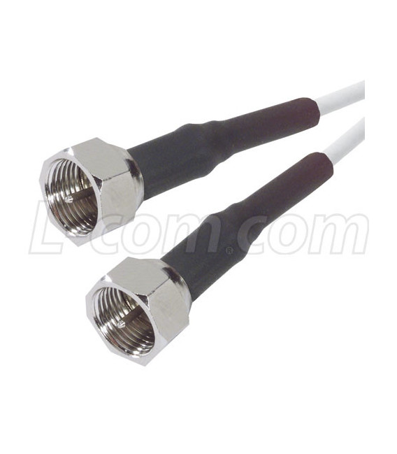 RG187 Coaxial Cable, F Male/Male 7.5 ft.