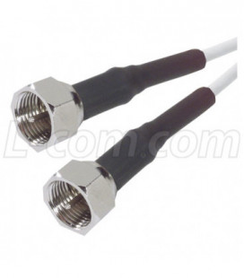 RG187 Coaxial Cable, F Male/Male 7.5 ft.