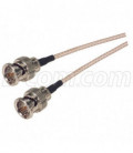 RG179 Coaxial Cable, BNC Male/Male 1.5 ft