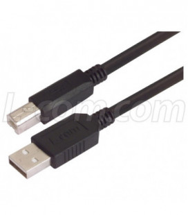 Black Premium USB Cable Type A - B Cable, 0.3m