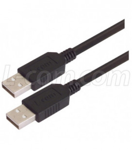 Black Premium USB Cable Type A - A Cable, 2.0m