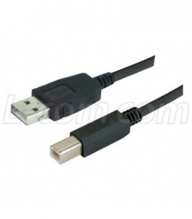 LSZH USB Cable Assembly, Latching A / Standard B 0.5m