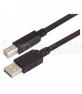 Black Premium USB Cable Type A - B Cable, 5.0m