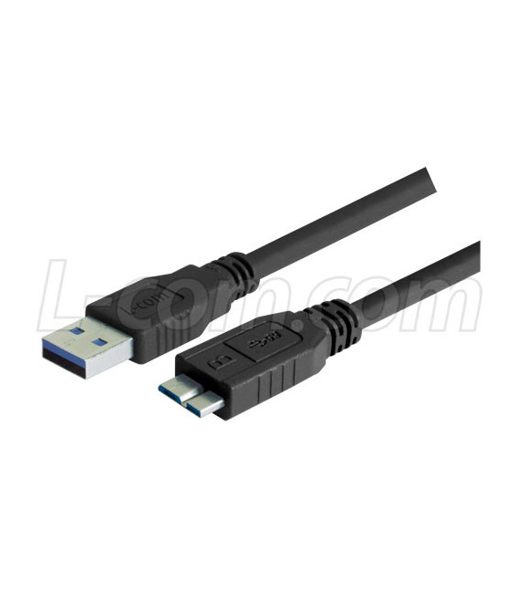 LSZH USB 3.0 Cable Type A - Micro B, 0.5m