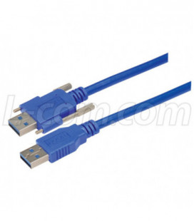 USB 2.0 Cable, Type A/A with Thumbscrew Hardware 5.0M