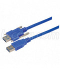 USB 2.0 Cable, Type A/A with Thumbscrew Hardware 5.0M