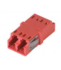 LC Duplex MM/SM Keyed Coupler Red